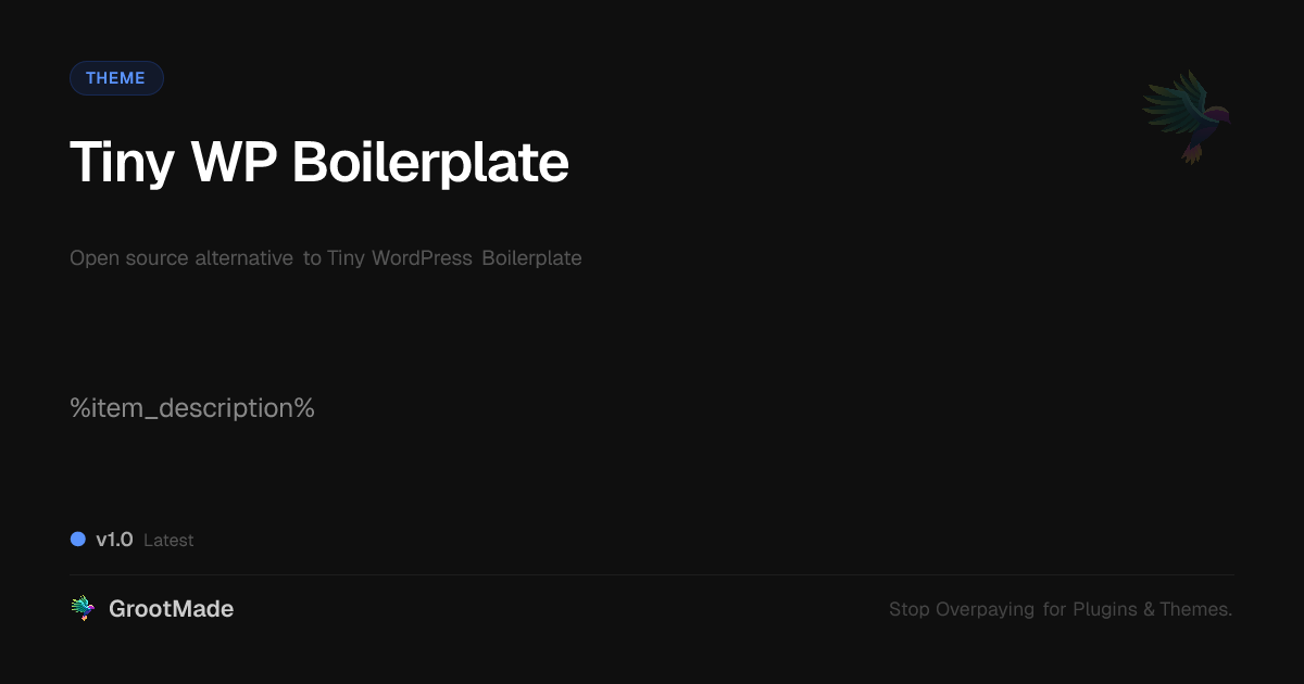 Preview of Tiny WP Boilerplate