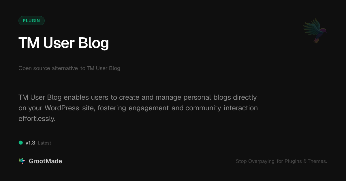 Preview of TM User Blog