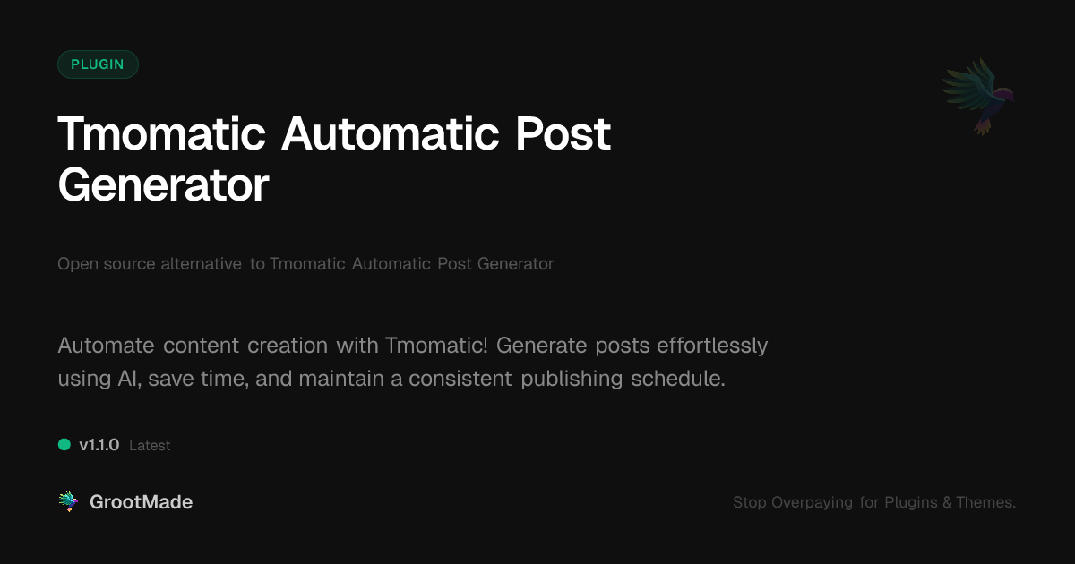 Preview of Tmomatic Automatic Post Generator