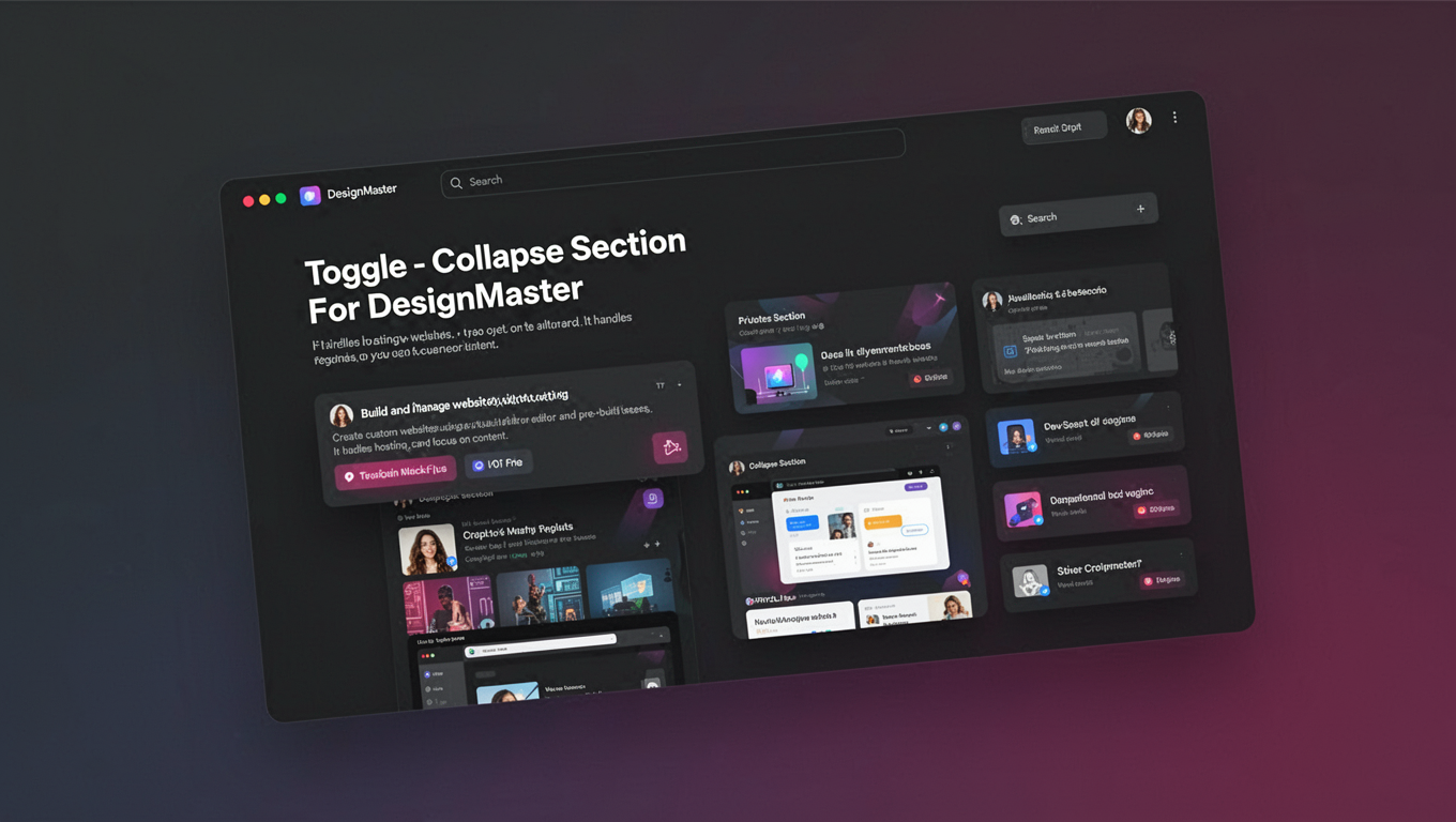 Preview of Toggle - Collapse Section For DesignMaster