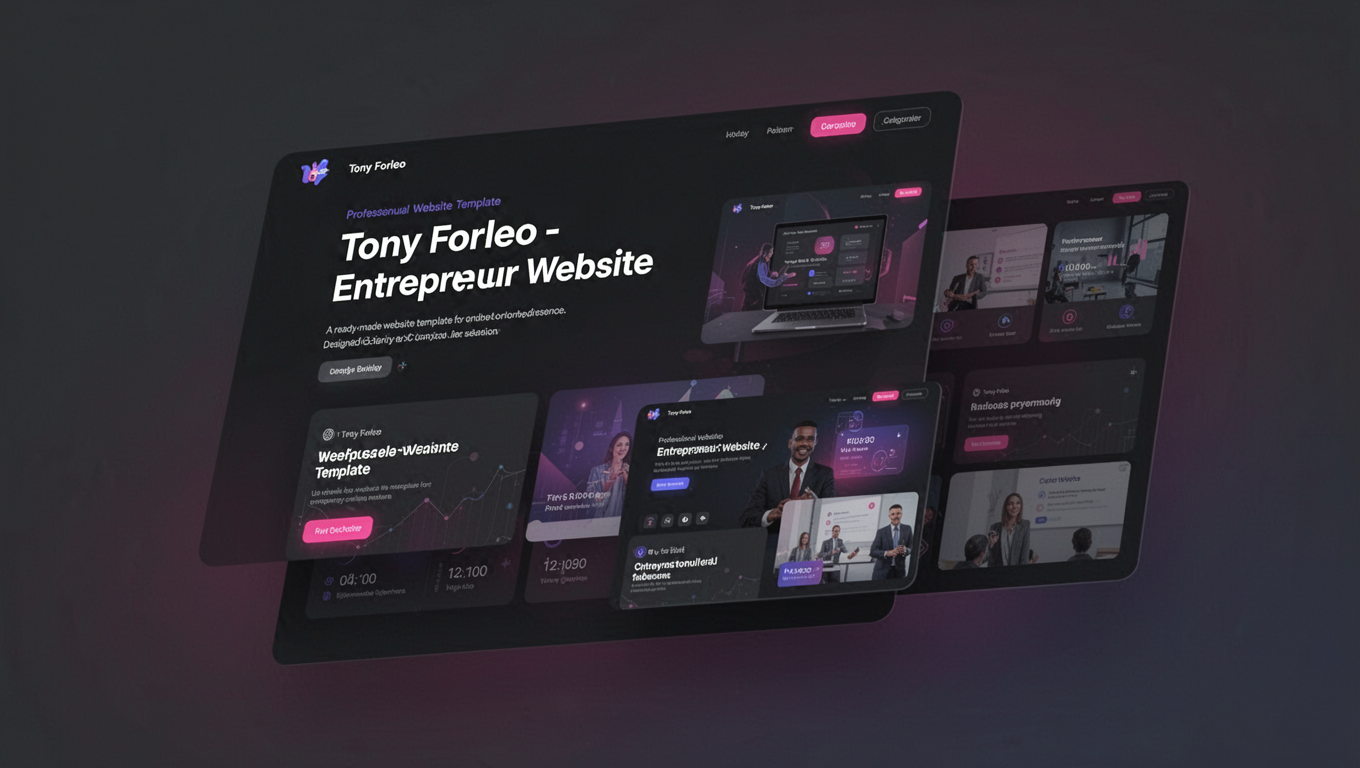 Preview of Tony Forleo - Entrepreneur Website Template