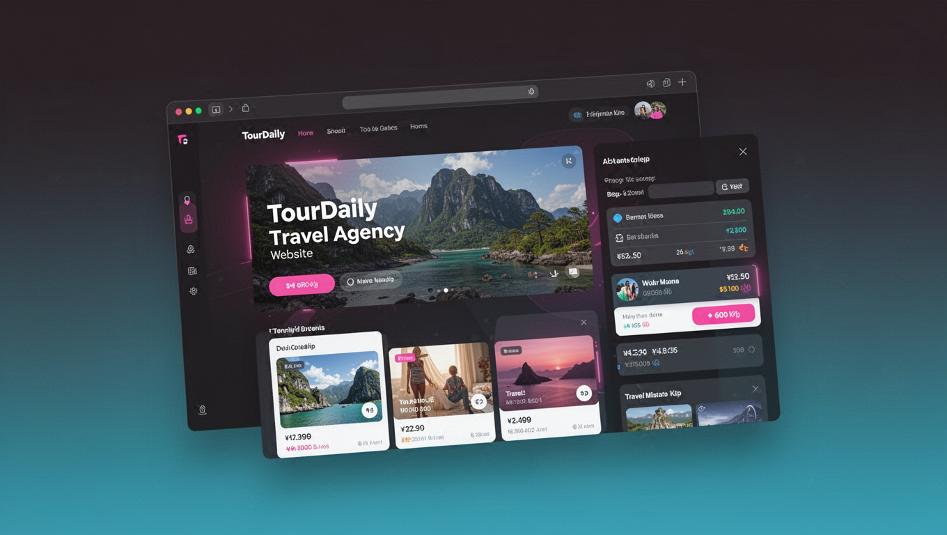 Preview of TourDaily - Travel Agency Website
