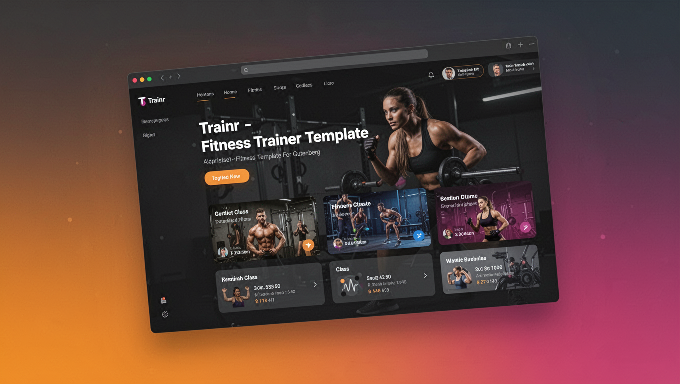 Preview of Trainr - Fitness Trainer Template For Gutenberg