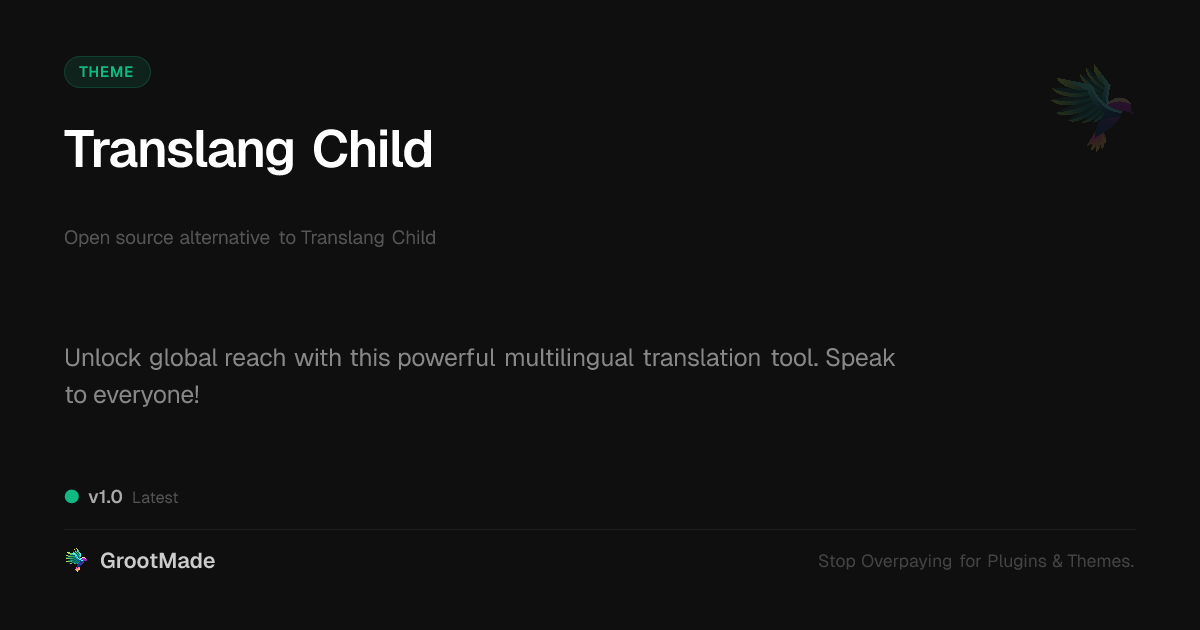 Preview of Translang Child