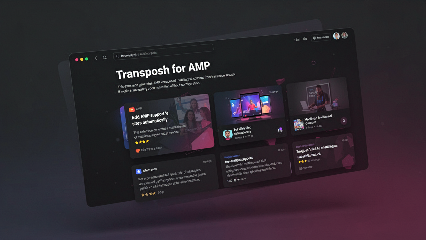 Preview of Transposh for AMP