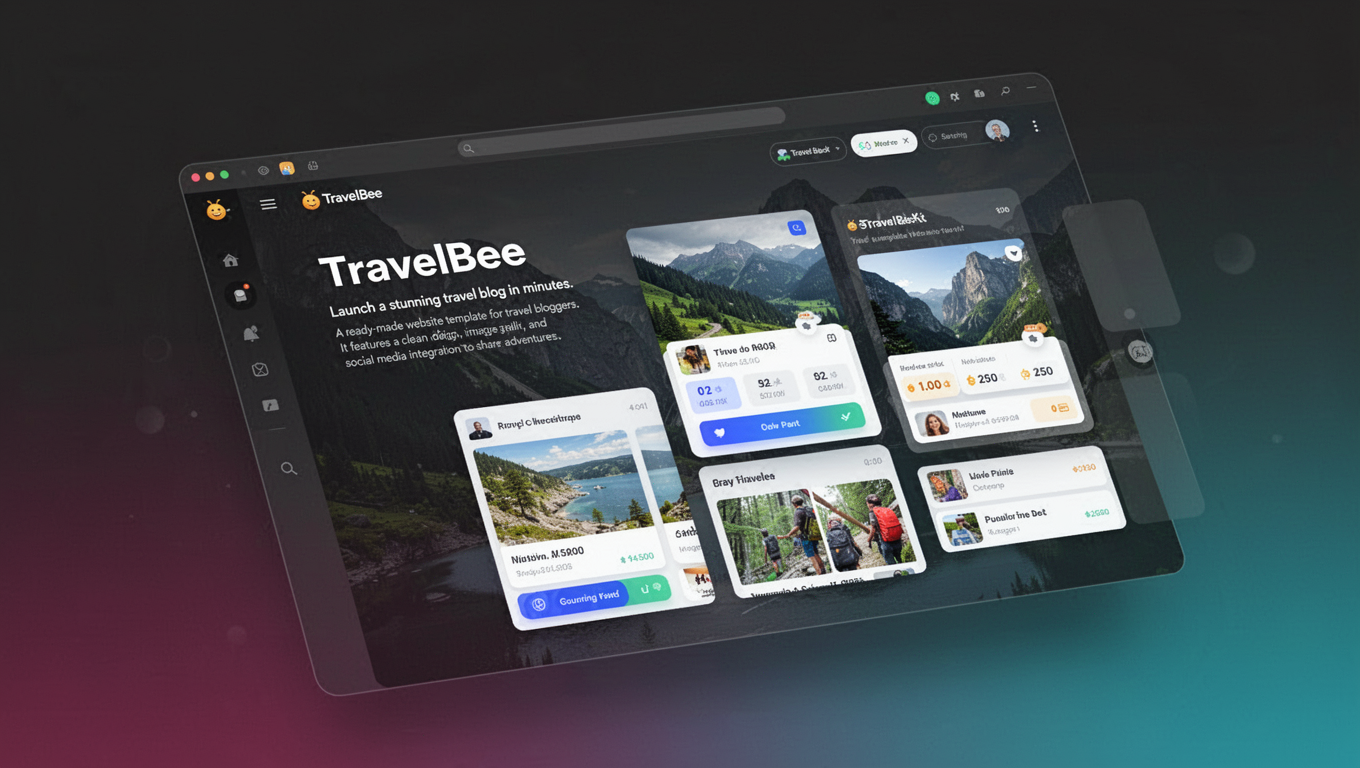 Preview of TravelBee - Travel Blog Website Template