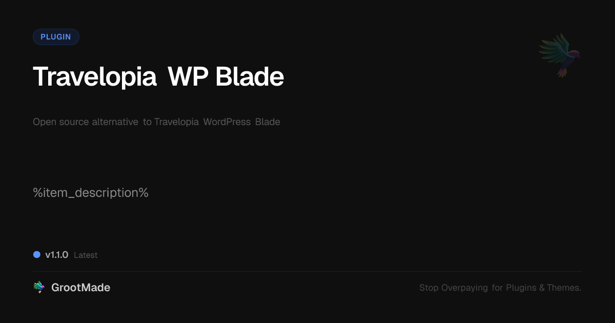 Preview of Travelopia WP Blade
