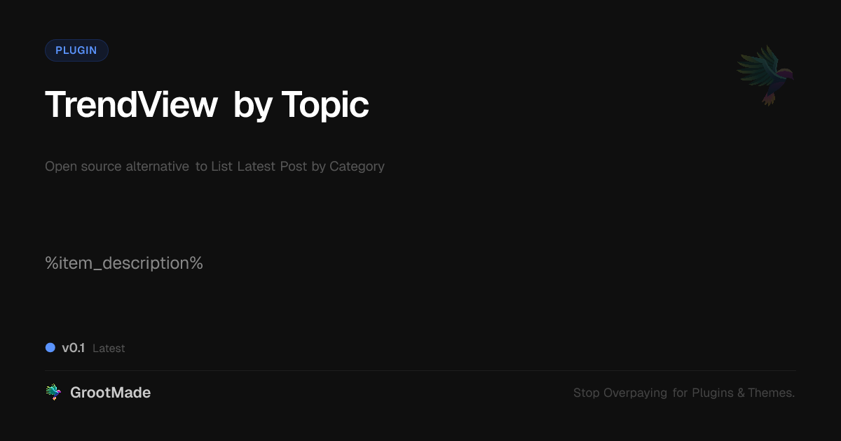 Preview of TrendView by Topic