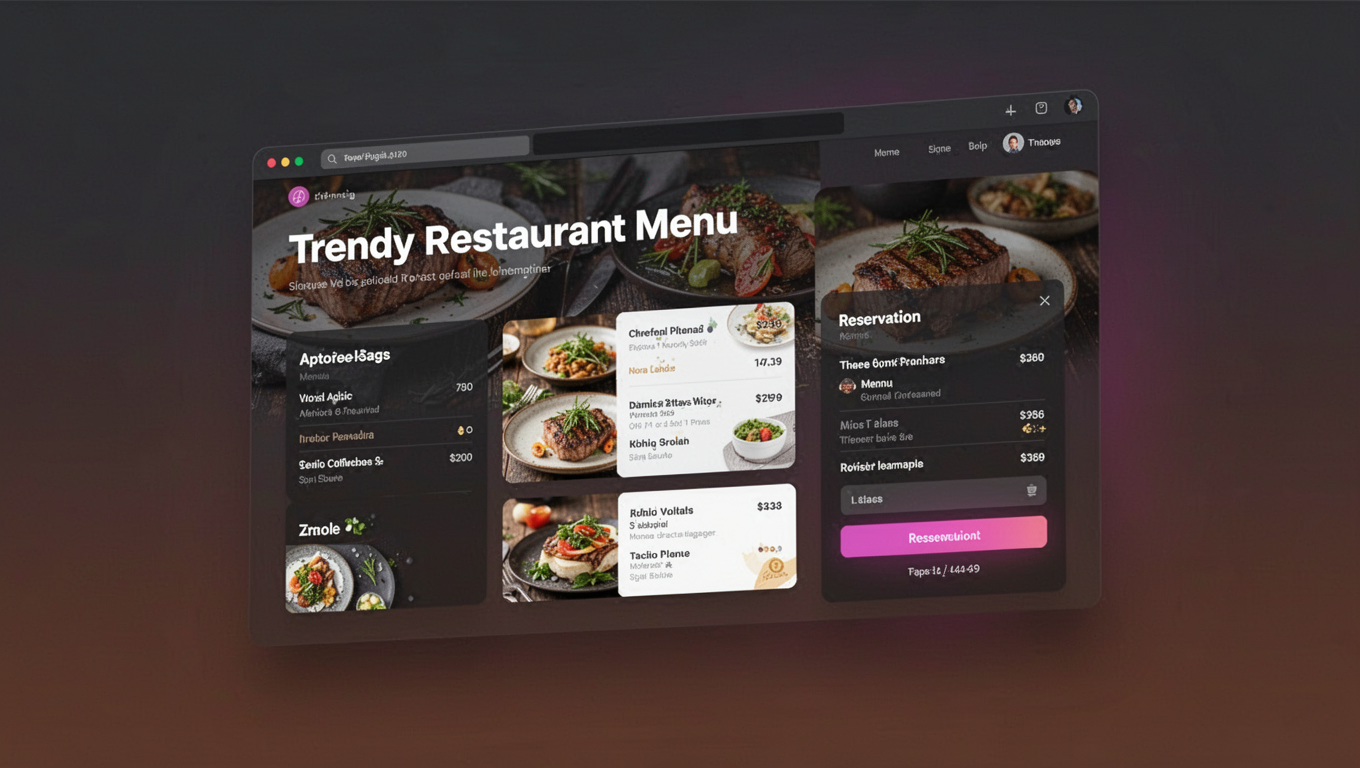 Preview of Trendy Restaurant Menu