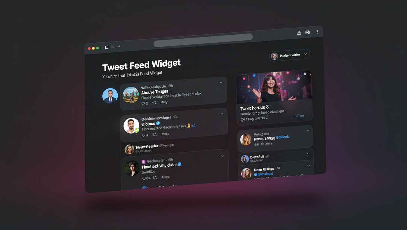 Preview of Tweet Feed Widget