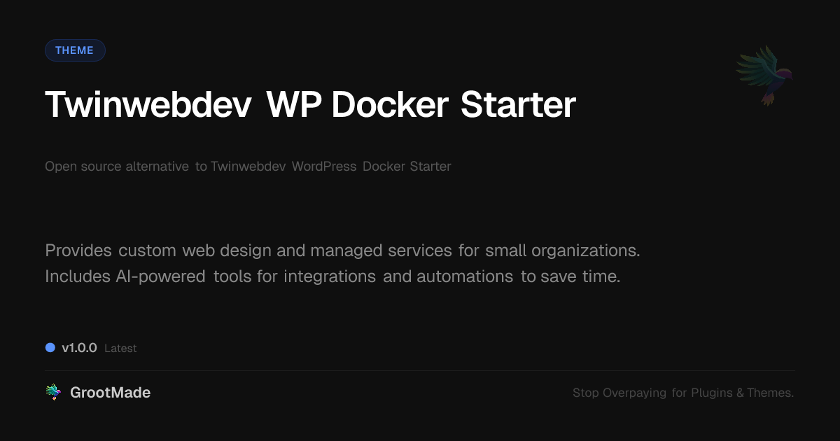 Preview of Twinwebdev WP Docker Starter