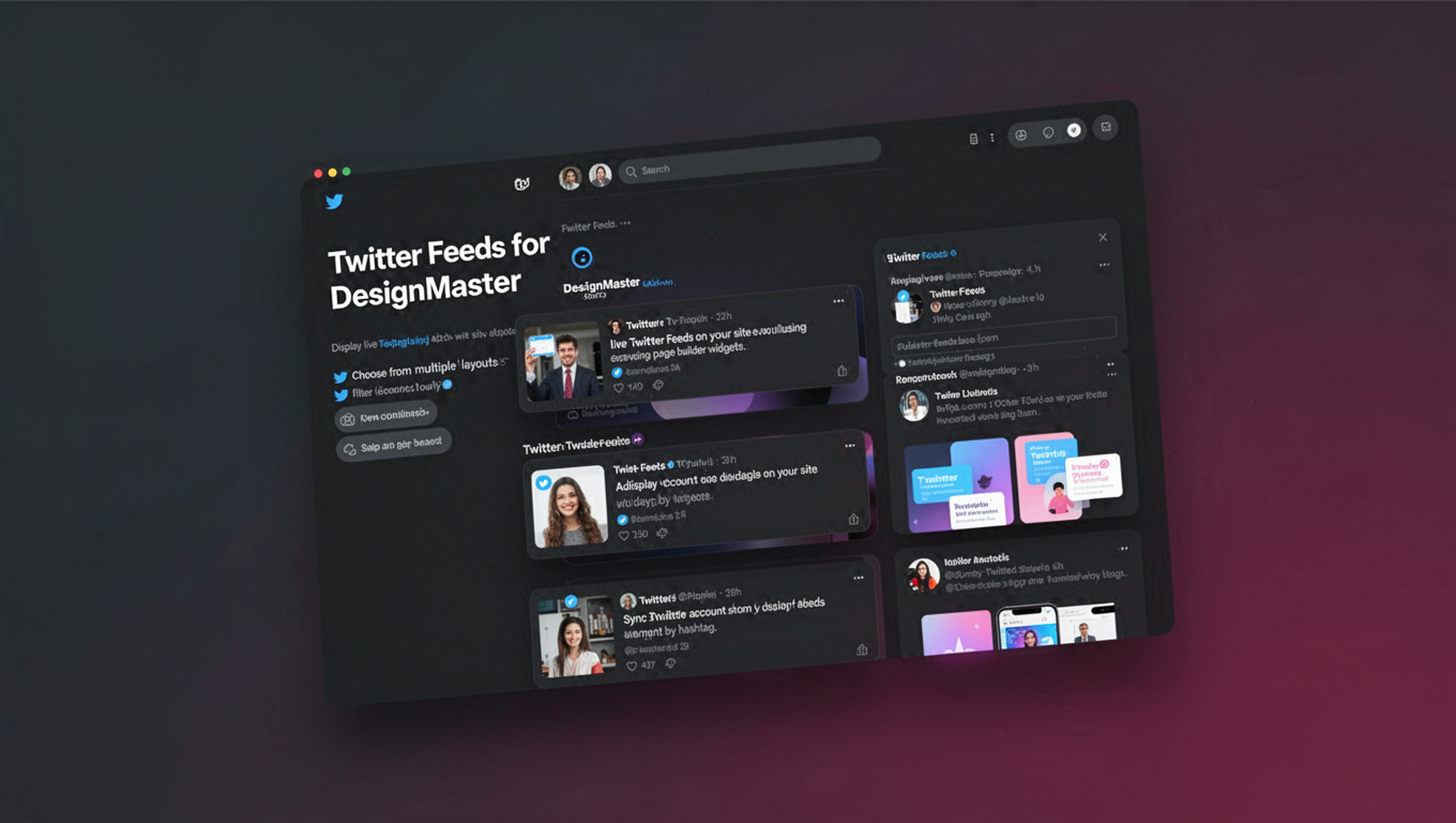 Preview of Twitter Feeds for DesignMaster