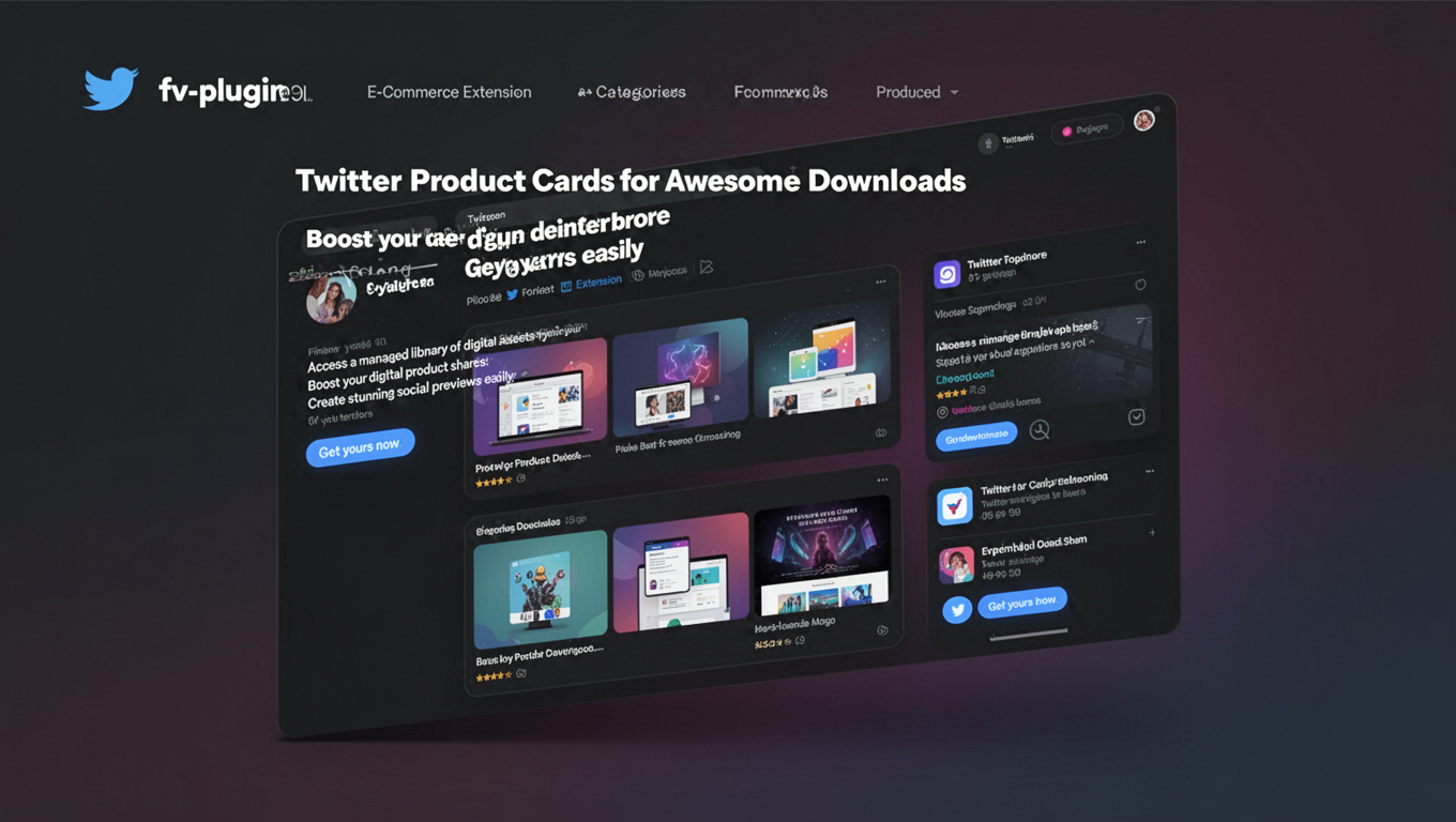 Preview of Twitter Product Cards for Awesome Downloads
