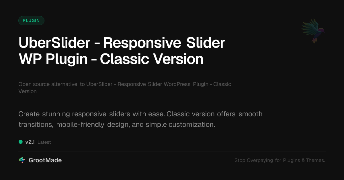 Preview of UberSlider - Responsive Slider WP Plugin - Classic Version