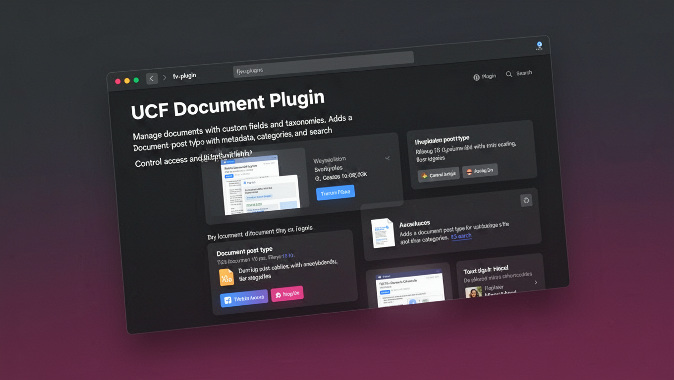 Preview of UCF Document Plugin