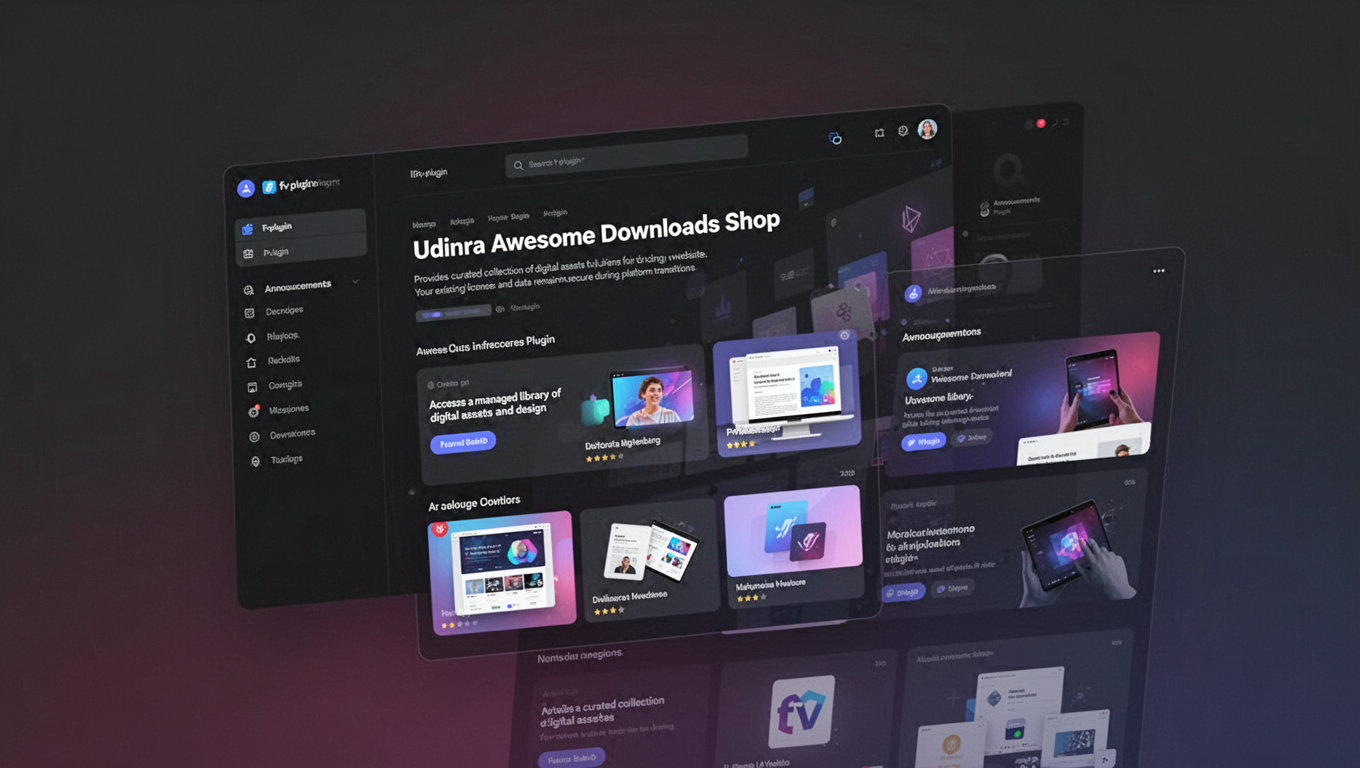 Preview of Udinra Awesome Downloads Shop