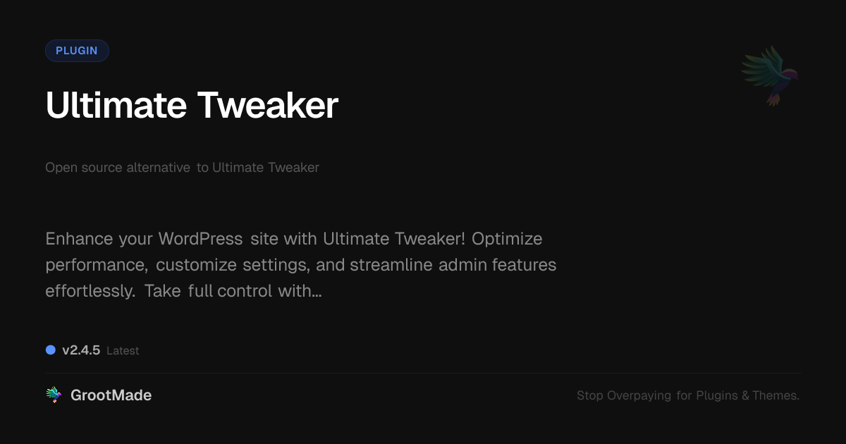 Preview of Ultimate Tweaker
