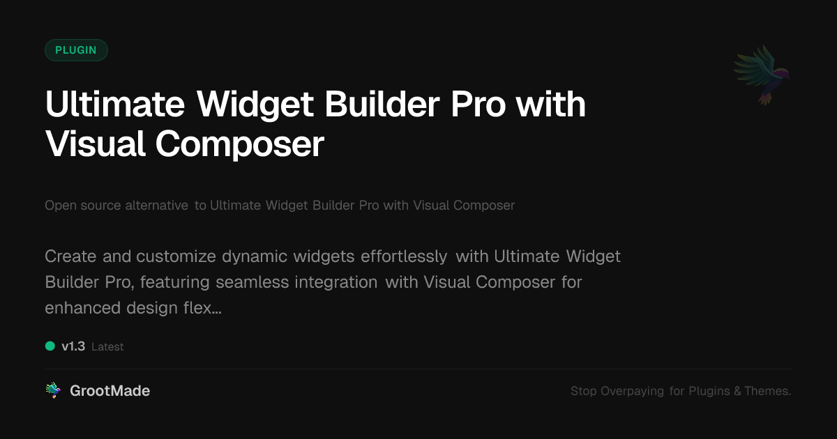 Preview of Ultimate Widget Builder Pro with Visual Composer