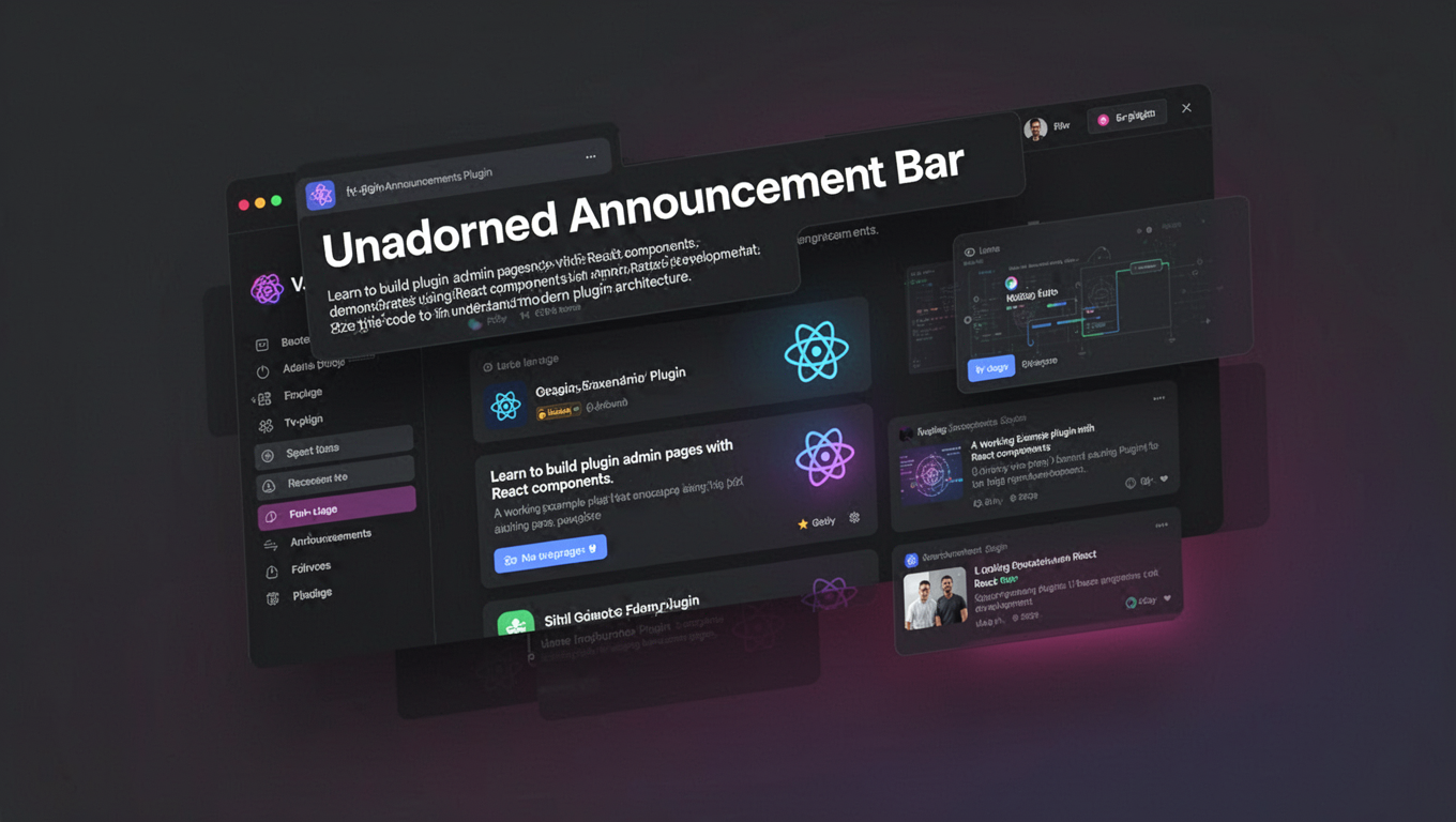 Preview of Unadorned Announcement Bar