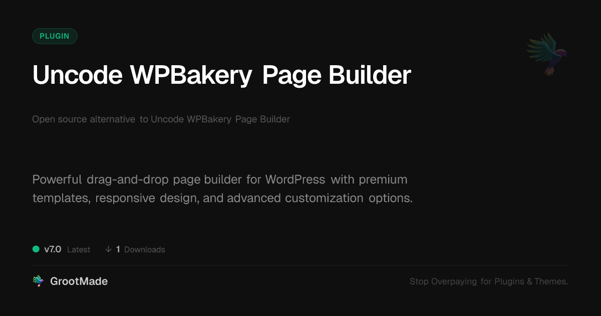 Preview of Uncode WPBakery Page Builder