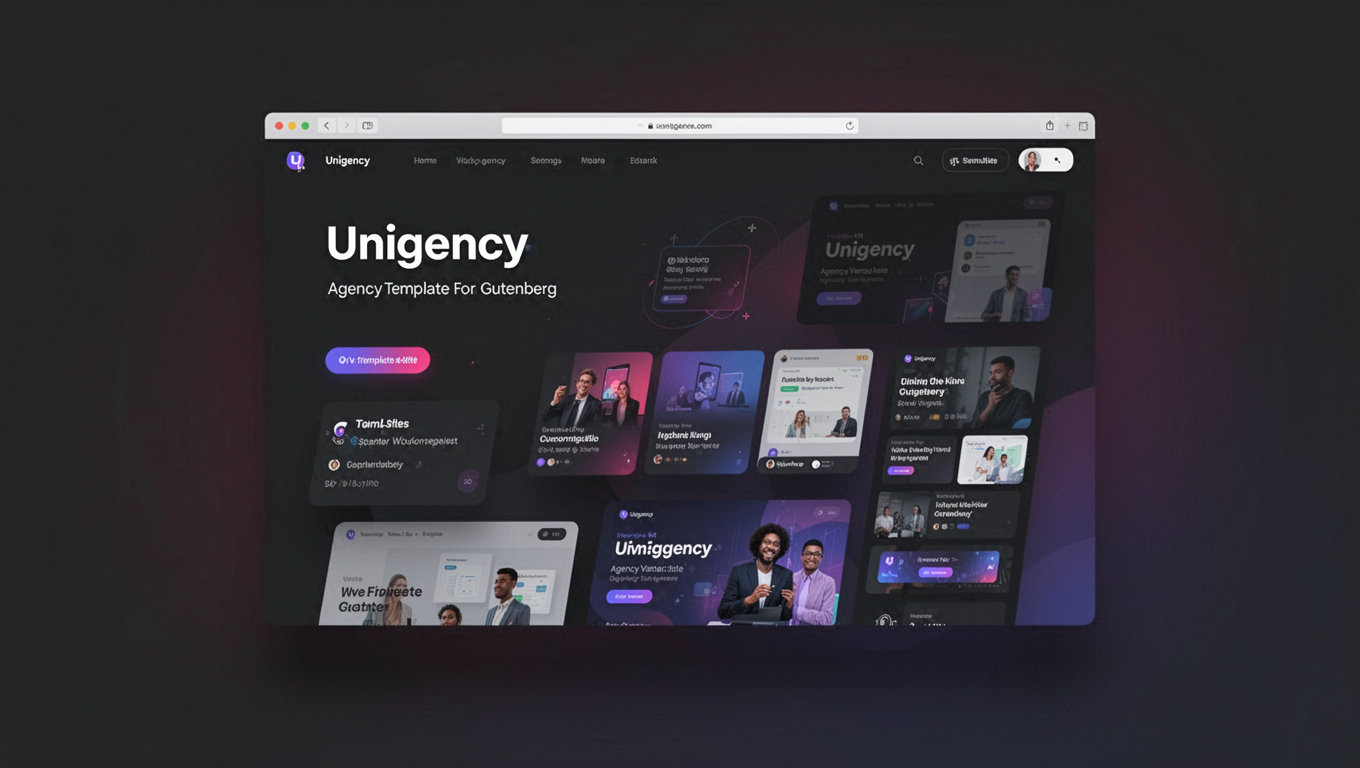 Preview of Unigency - Agency Template For Gutenberg