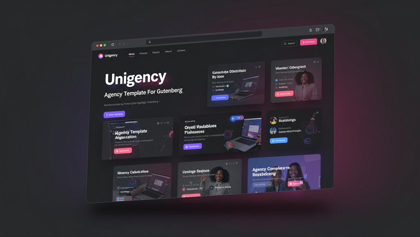 Preview of Unigency - Agency Template For Gutenberg