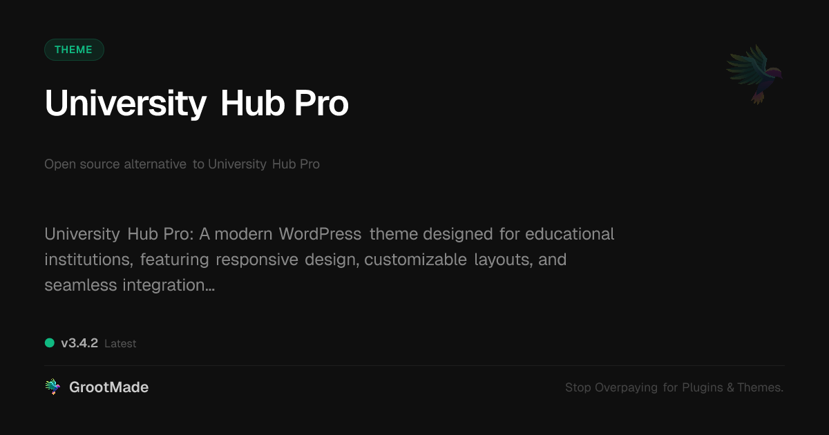 Preview of University Hub Pro