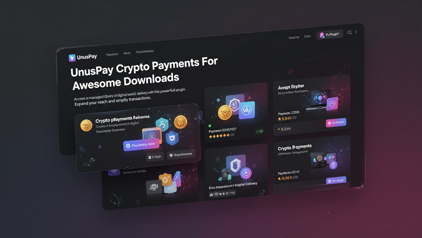 Preview of UnusPay Crypto Payments For Awesome Downloads