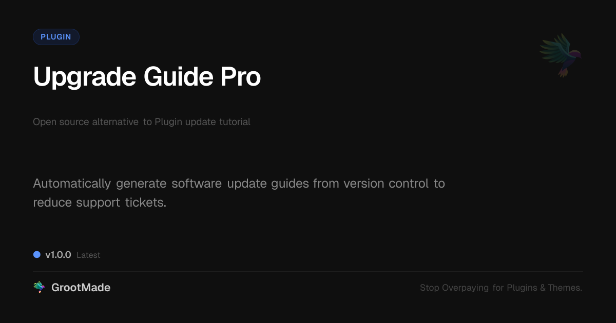 Preview of Upgrade Guide Pro
