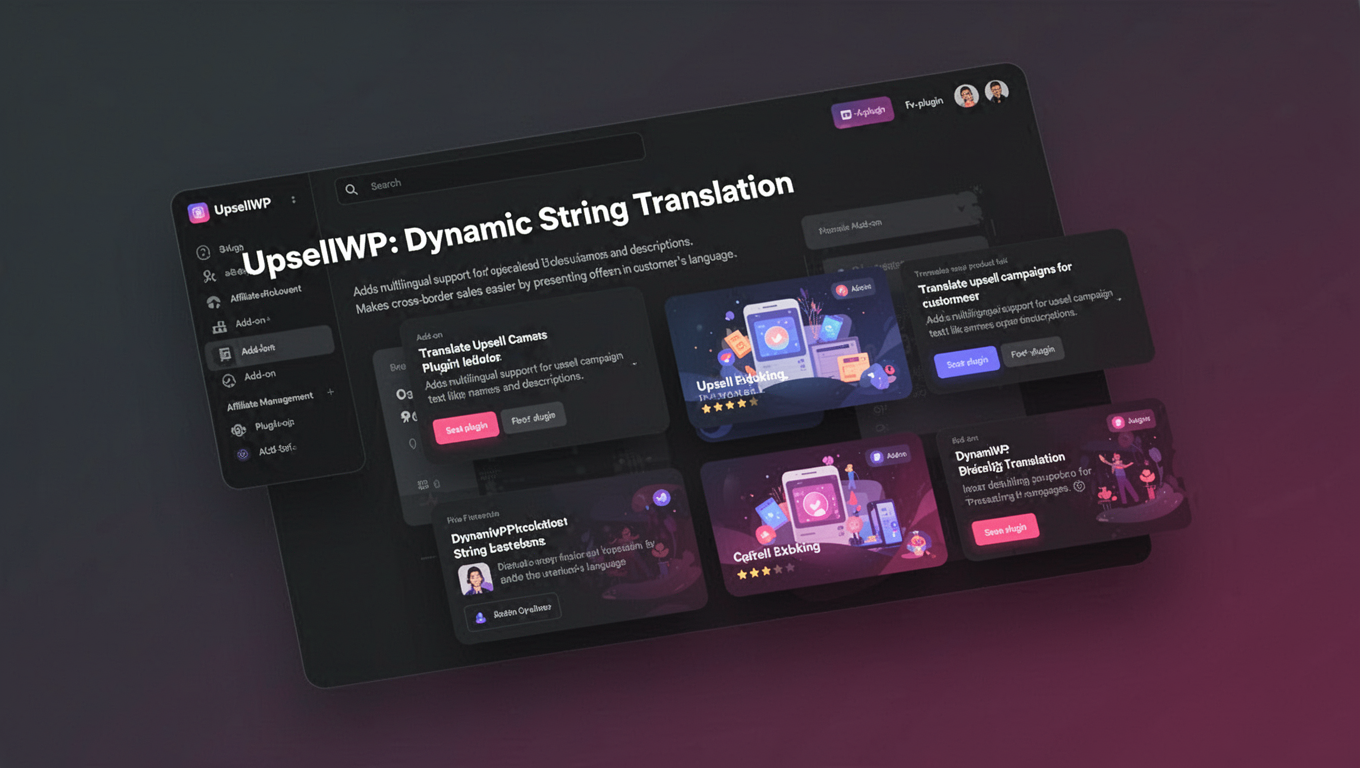 Preview of UpsellWP: Dynamic String Translation