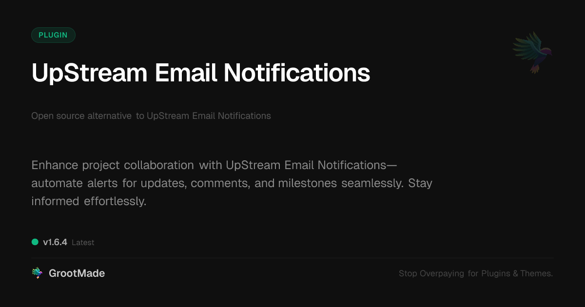 Preview of UpStream Email Notifications
