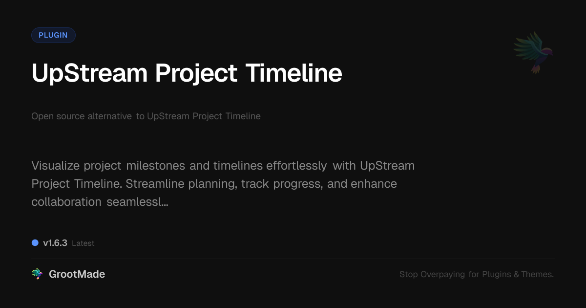 Preview of UpStream Project Timeline