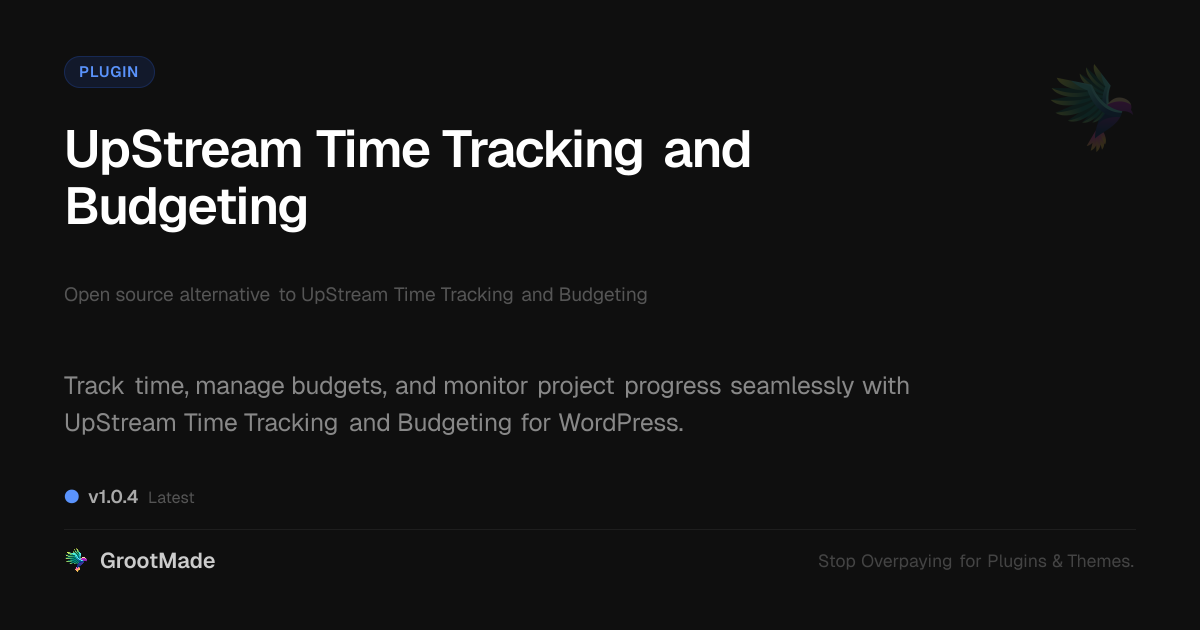 Preview of UpStream Time Tracking and Budgeting