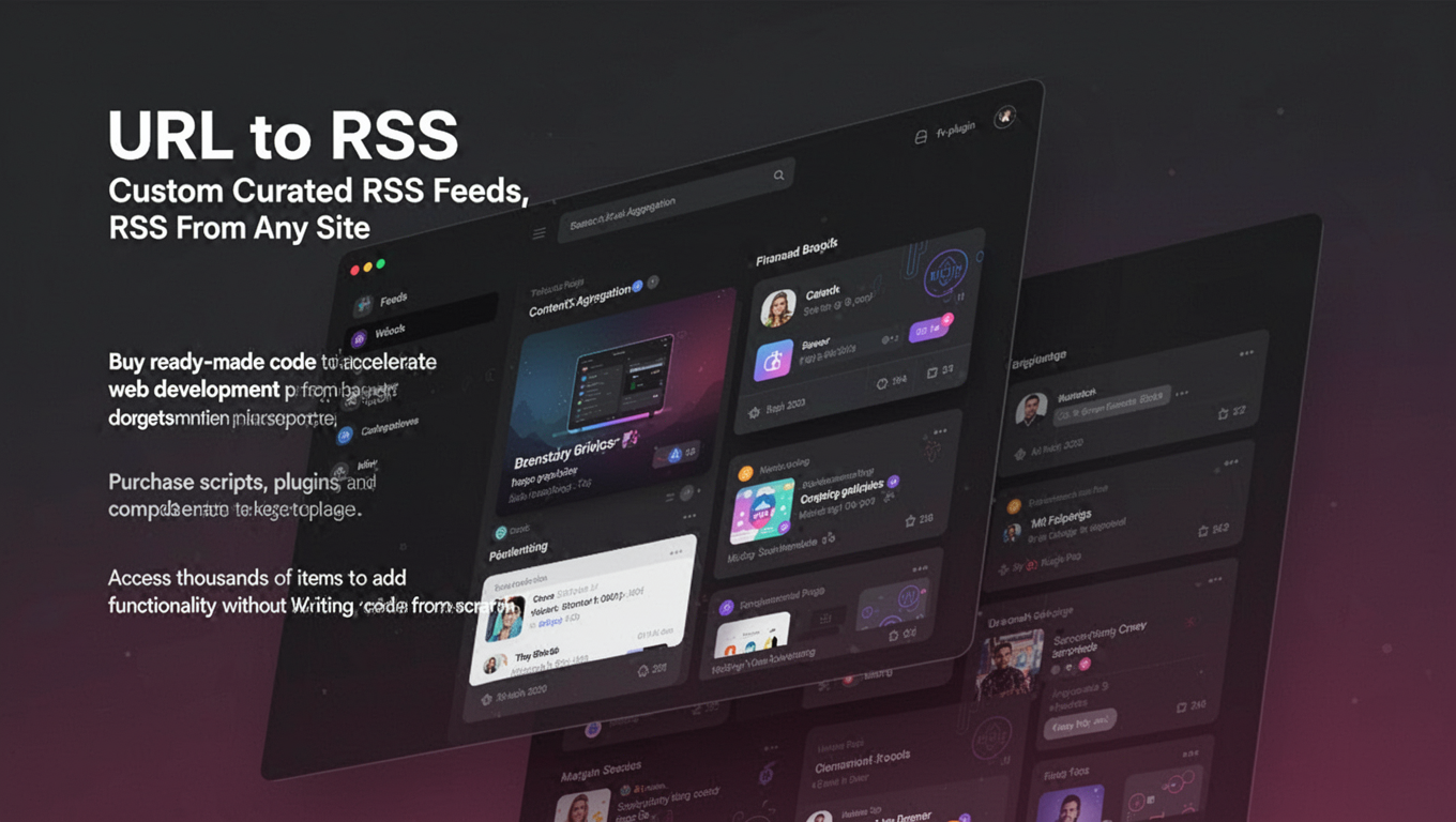 Preview of URL to RSS - Custom Curated RSS Feeds, RSS From Any Site