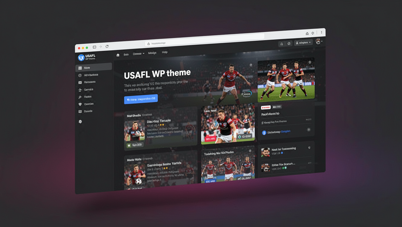 Preview of USAFL WP theme