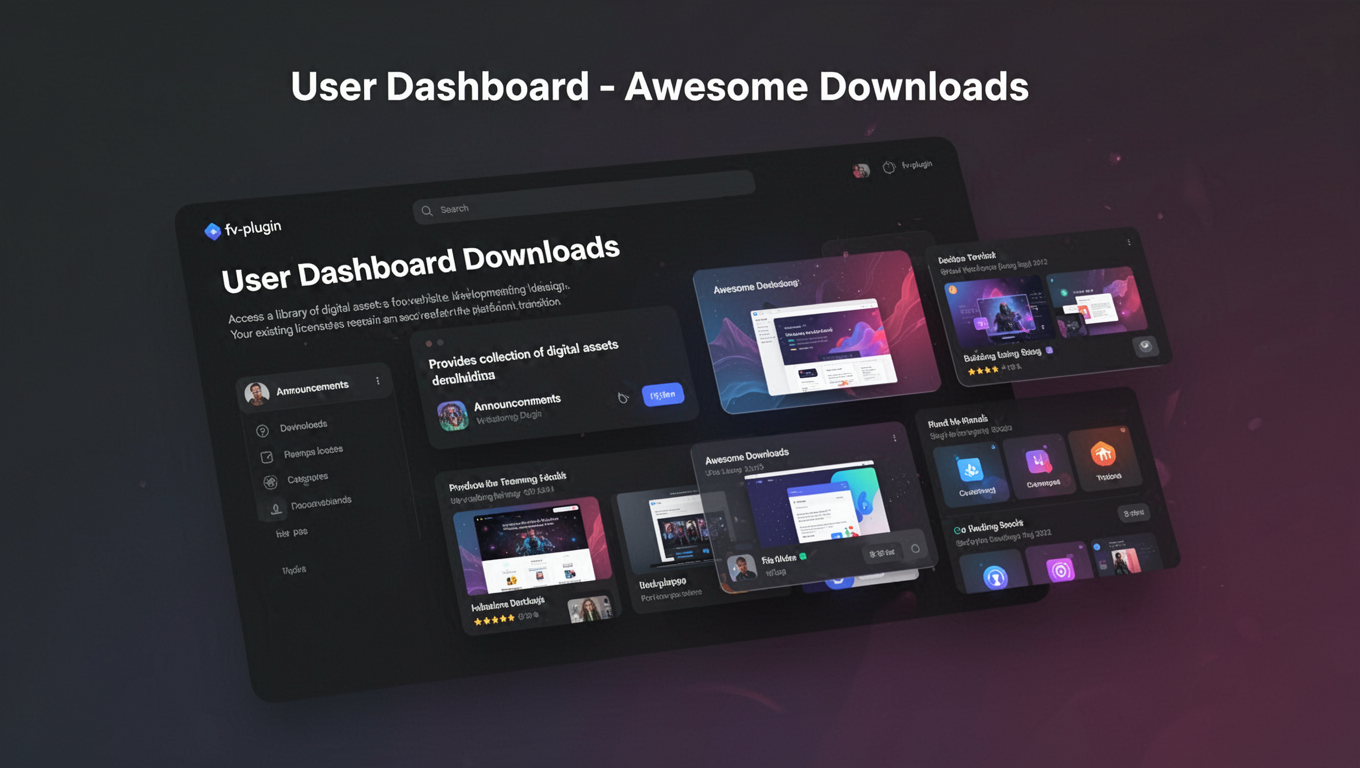 Preview of User Dashboard - Awesome Downloads
