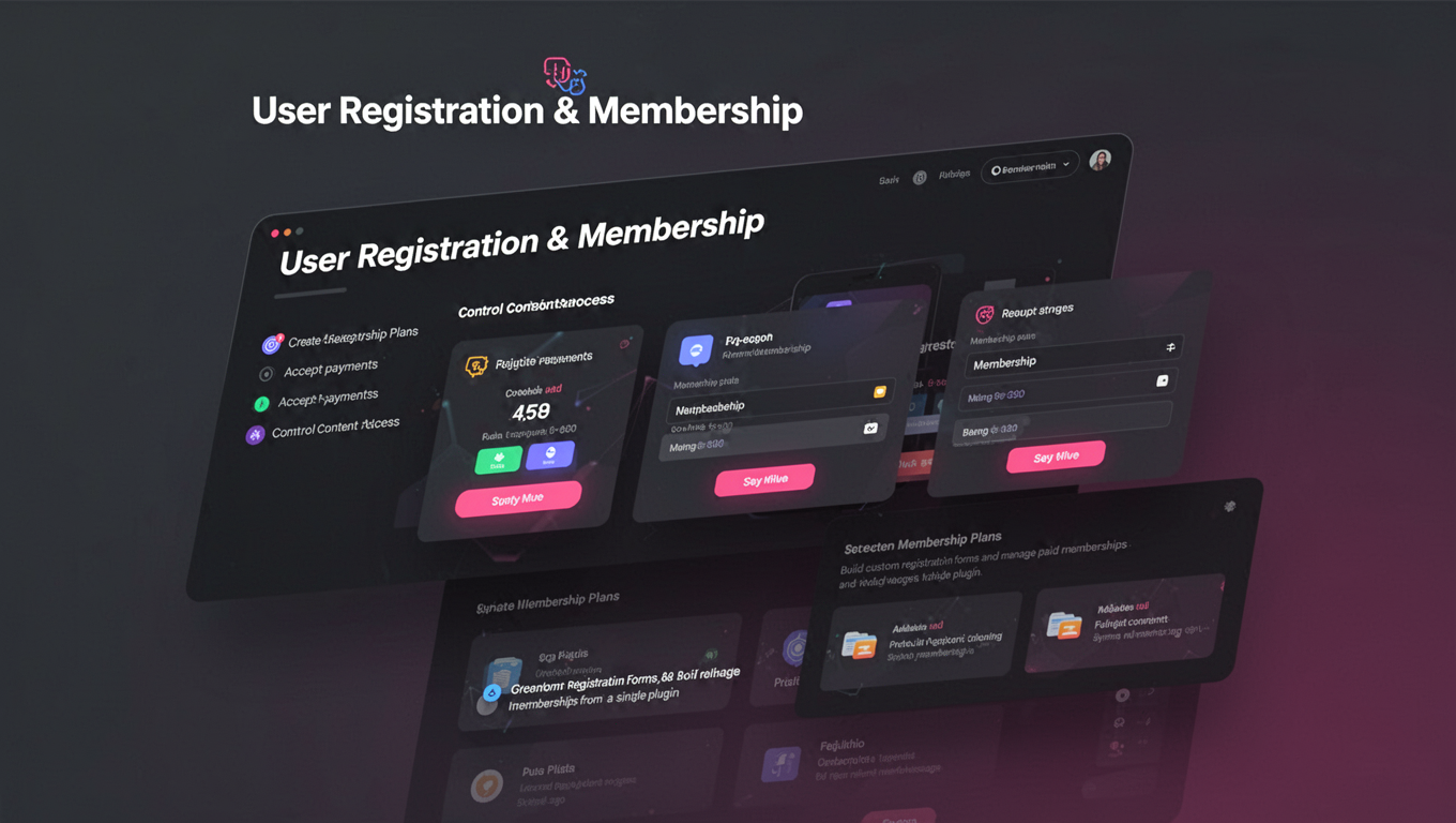 Preview of User Registration & Membership