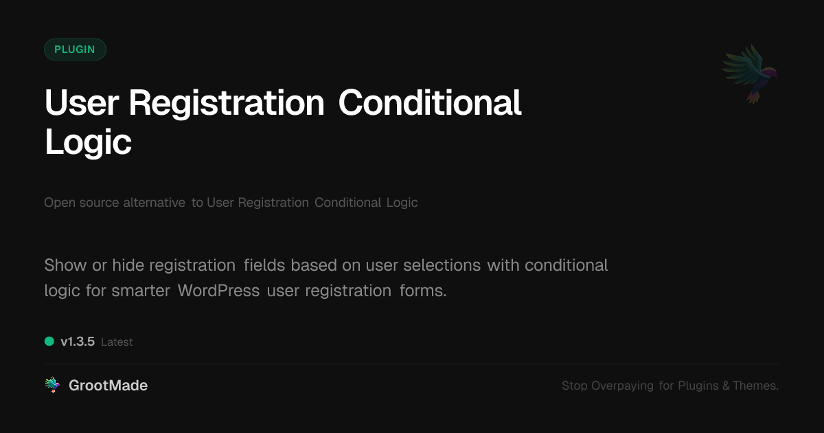 Preview of User Registration Conditional Logic