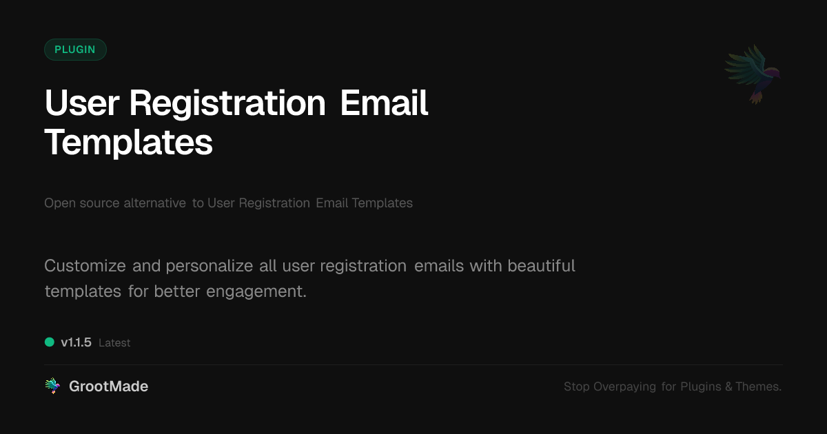 Preview of User Registration Email Templates