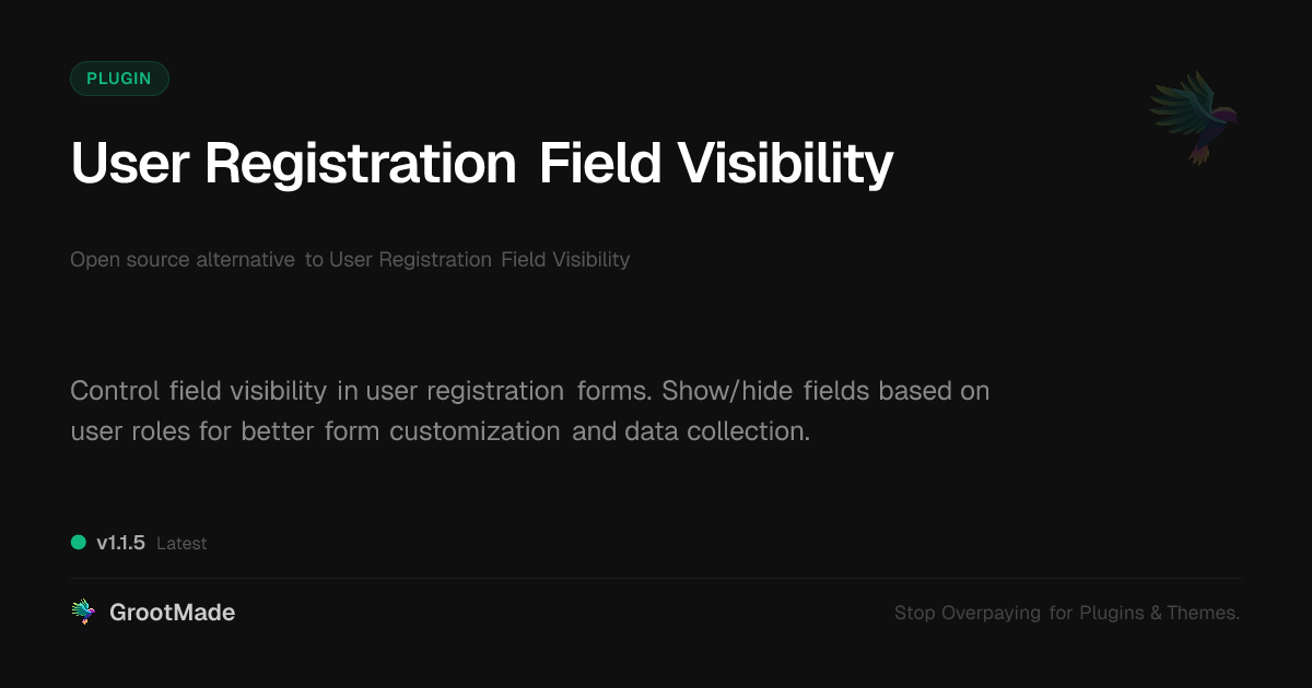 Preview of User Registration Field Visibility