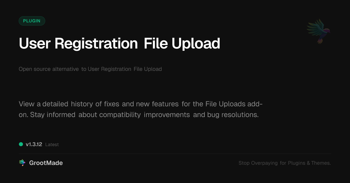 Preview of User Registration File Upload