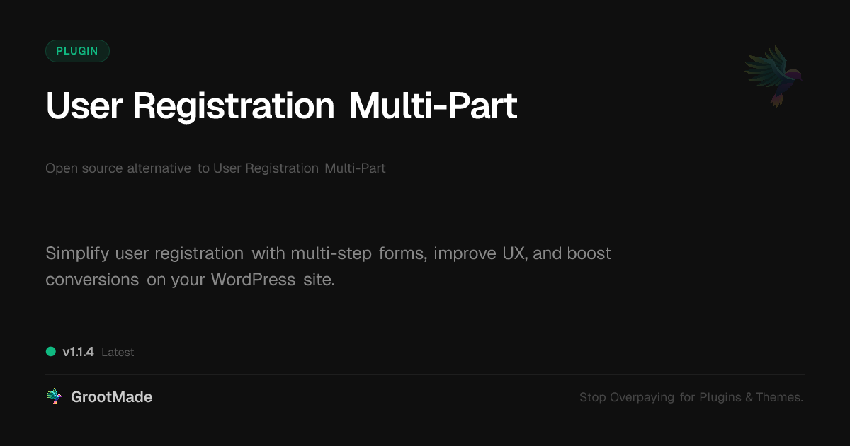 Preview of User Registration Multi-Part