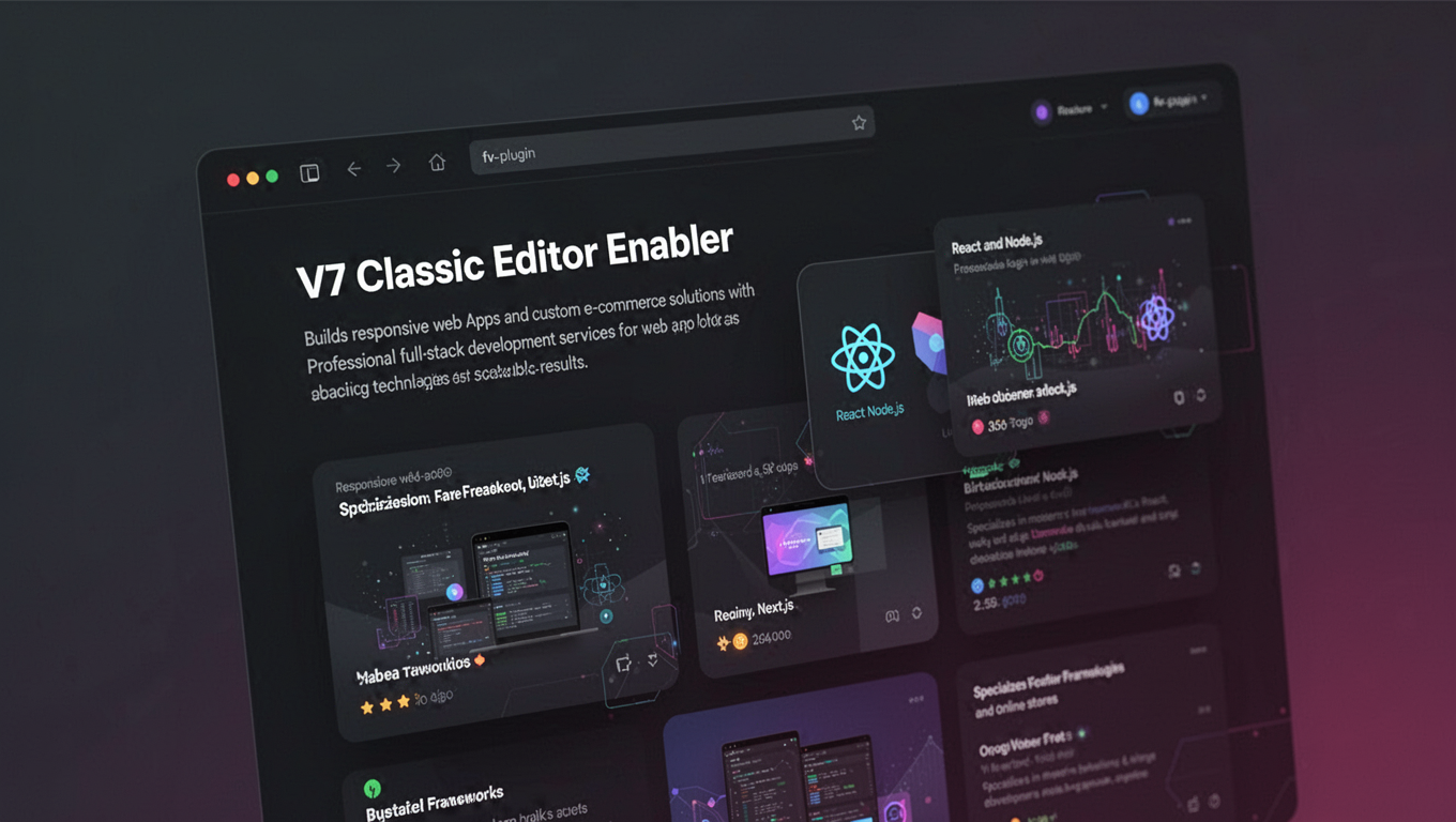 Preview of V7 Classic Editor Enabler