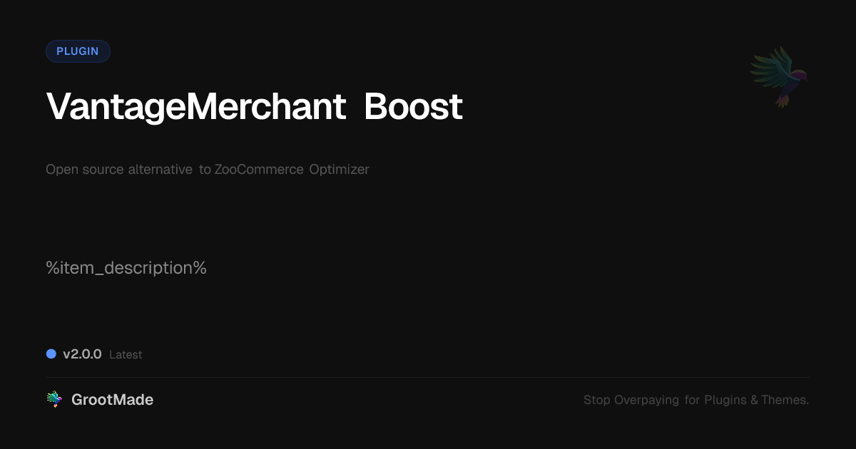 Preview of VantageMerchant Boost