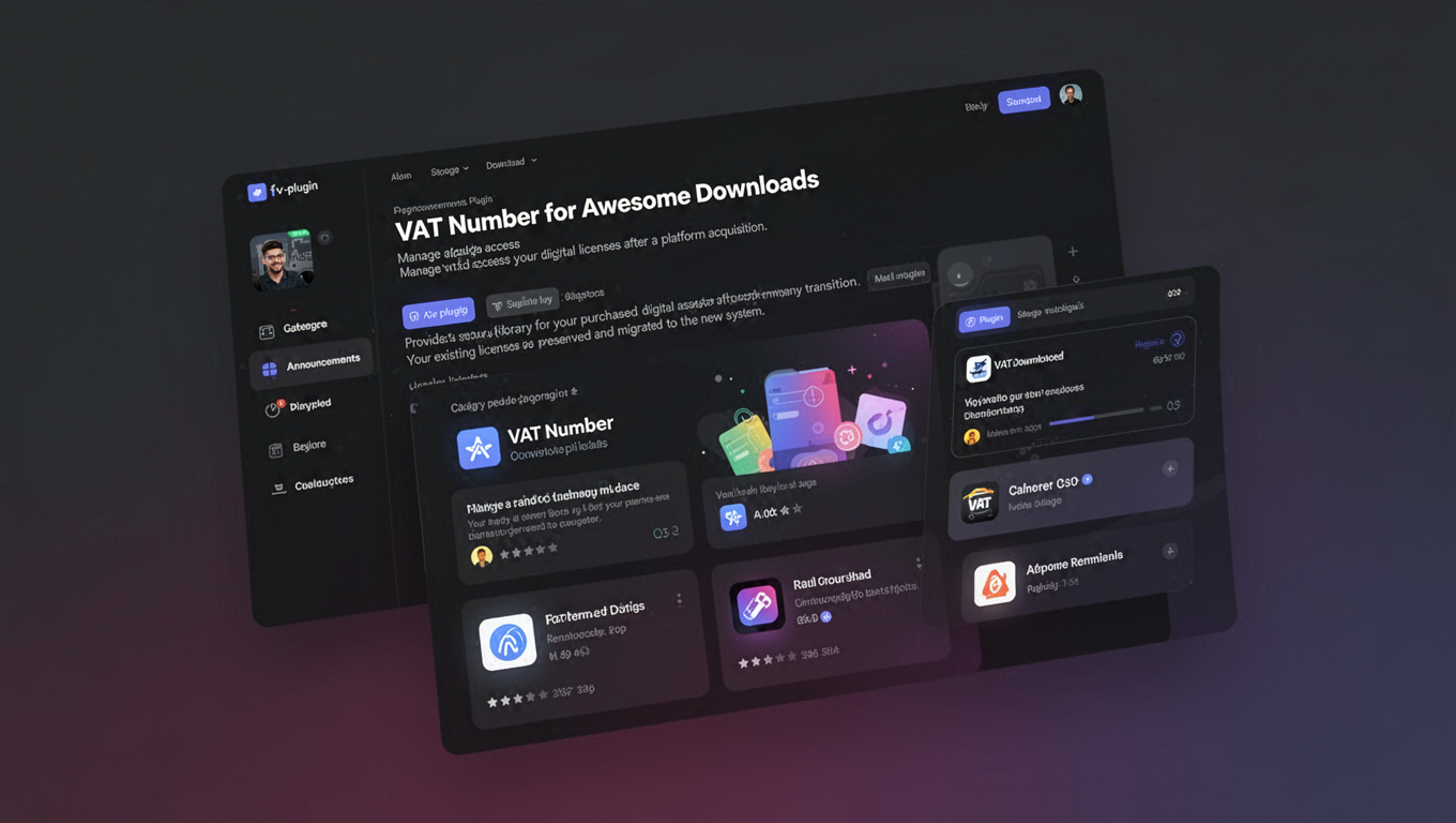 Preview of VAT Number for Awesome Downloads