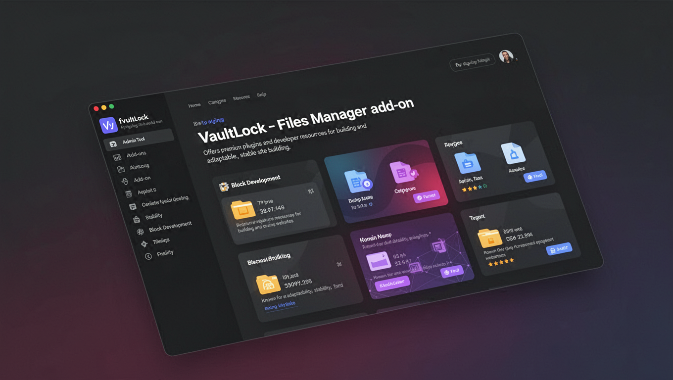 Preview of VaultLock - Files Manager add-on