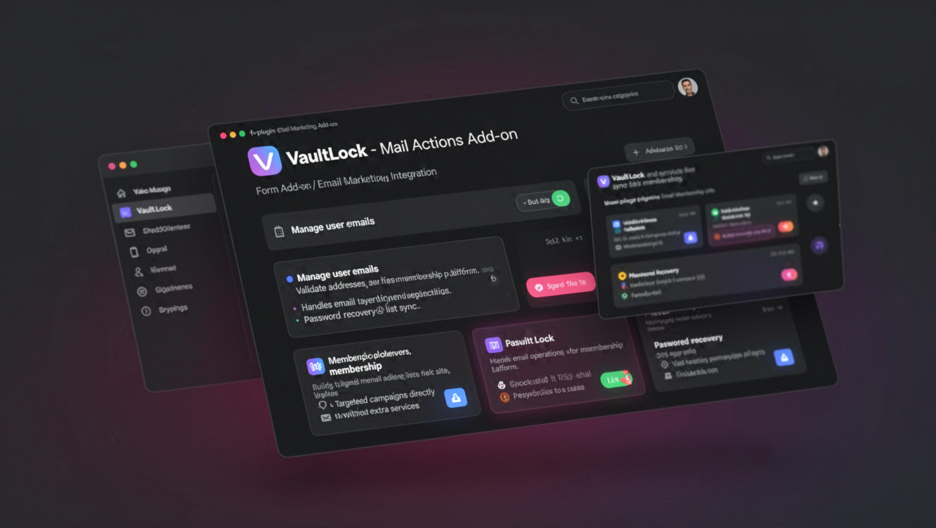 Preview of VaultLock - Mail Actions Add-on