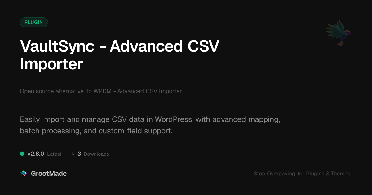 Preview of VaultSync - Advanced CSV Importer