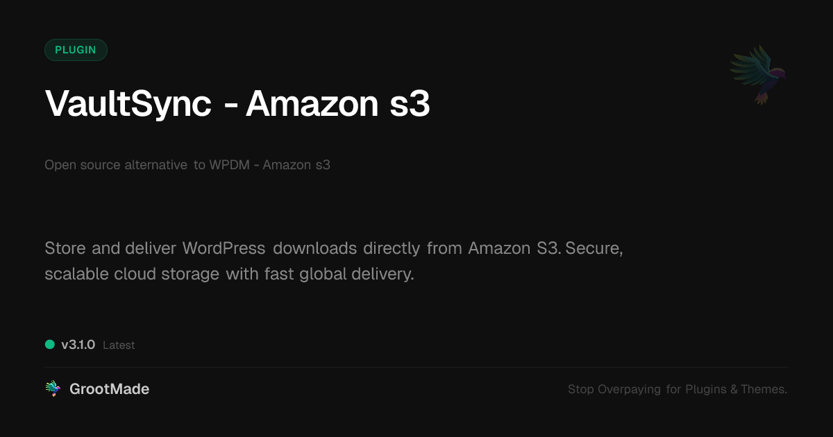 Preview of VaultSync - Amazon s3