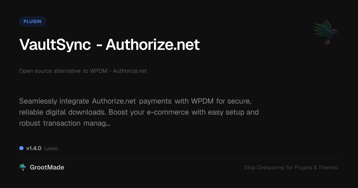 Preview of VaultSync - Authorize.net